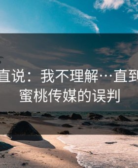 别怪我直说：我不理解…直到我看懂蜜桃传媒的误判