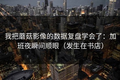 我把蘑菇影像的数据复盘学会了：加班夜瞬间顺眼（发生在书店）