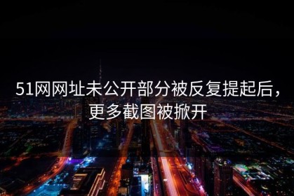51网网址未公开部分被反复提起后，更多截图被掀开